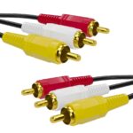 RCA Cables – 3RCA Audio Video Cable (Male to Male) with Gold Plated Connectors